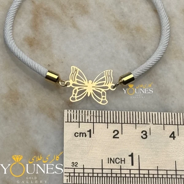 دستبند پروانه ای طلا لیزری